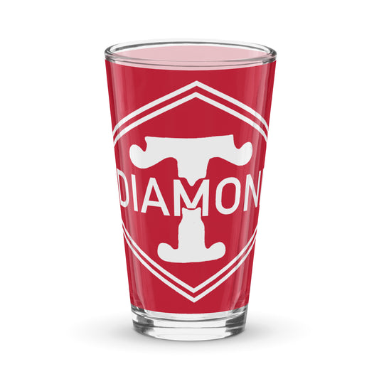 Diamond T Shaker pint glass