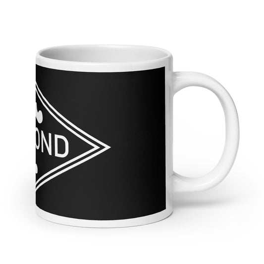 Diamond T White glossy mug